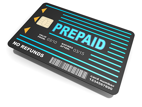 A prepaid card.