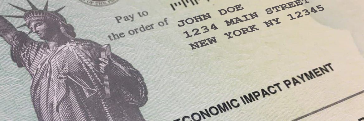 An IRS paper check for the third stimulus check worth up to $1,400.